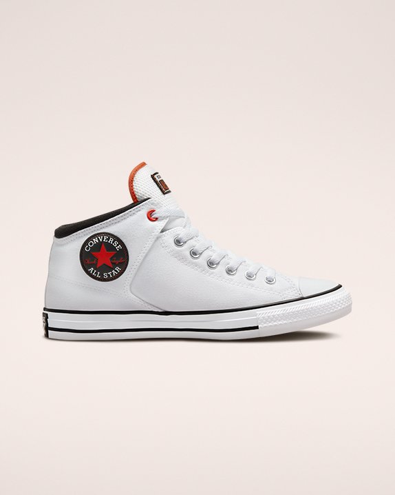 Converse Chuck Taylor All Star High Street Segeltuch Mid Weiß | A19021H