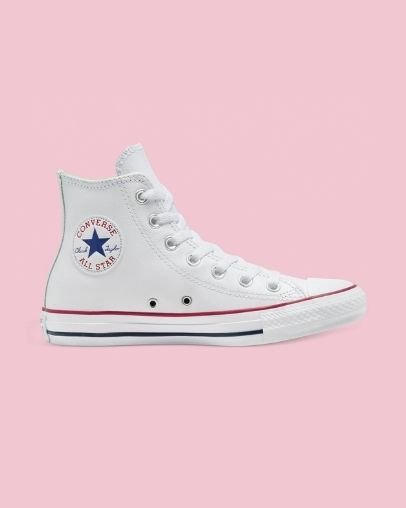 Converse Chuck Taylor All Star Klassische Leder High Top Weiß | A00411D