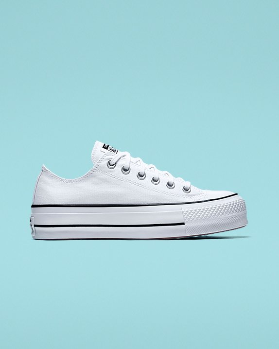 Converse Chuck Taylor All Star Lift Segeltuch Low Top Weiß | A15072R