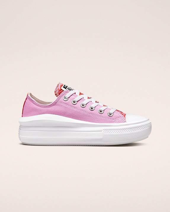 Converse Chuck Taylor All Star Move Floral Plattform Low Top Rosa | A83911D
