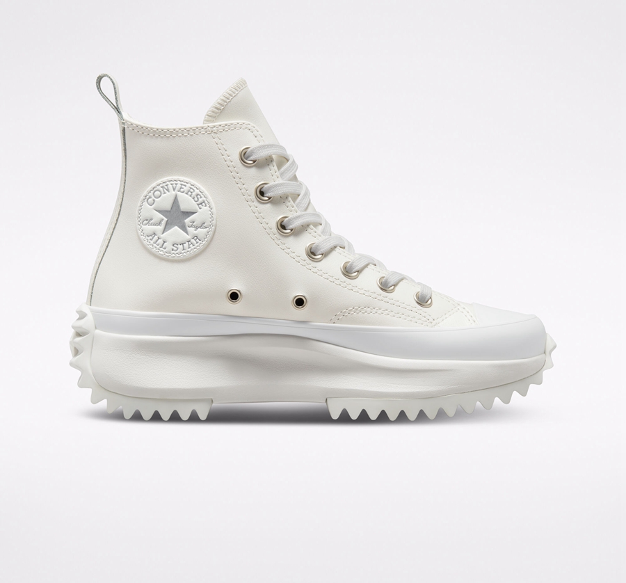 Converse Run Star Hike Plattform Iridescent Leder Weiß | A94320D