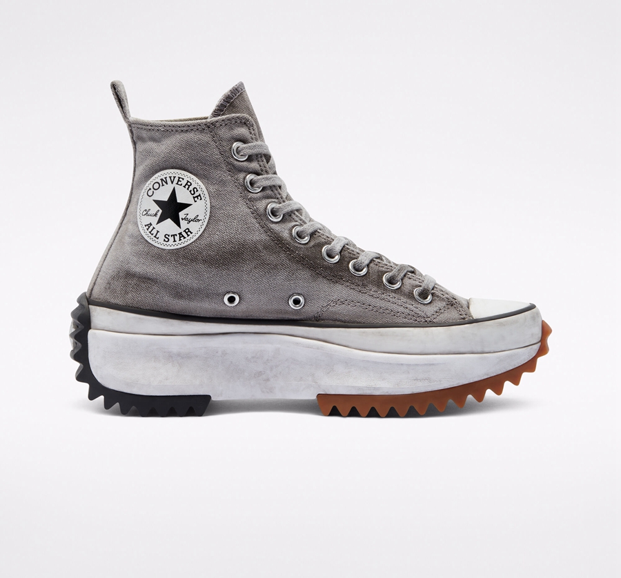 Converse Run Star Hike Plattform Smoked Segeltuch Grau | A27082L