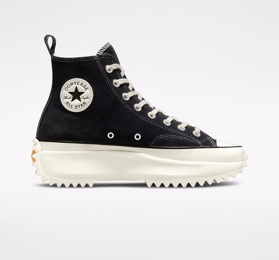 Converse Run Star Hike Plattform Wildleder Schwarz | A41756J