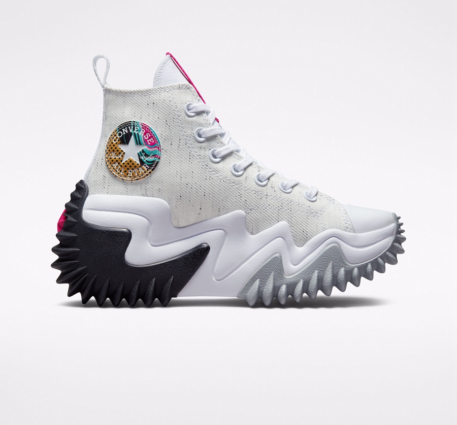 Converse Run Star Motion Plattform '90s Marbled Weiß | A07003M
